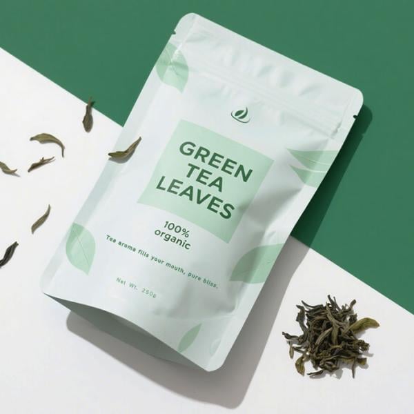 printing matte finish side gusset tea bag with zipper
